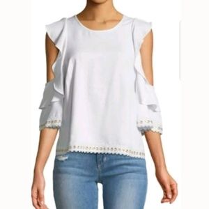 MISA Los Angeles White Aline Blouse L